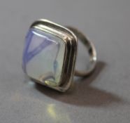 A silver dress ring