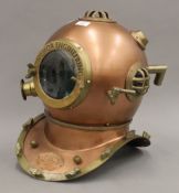 A replica divers helmet