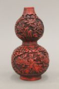 A Chinese double gourd vase