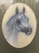 A portrait of an Arab Horse, indistinctly signed,
