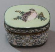 A cloisonne box,