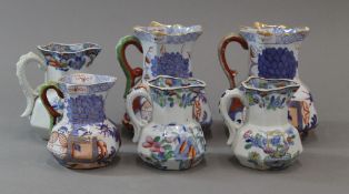 Six similar Mason's Ironstone jugs,