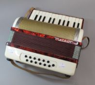 A vintage Meteor Piano Accordion