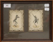 A pair of 19th century French watercolours,