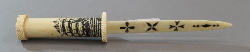 A bone letter opener