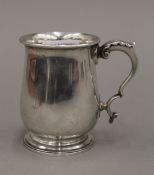 A silver Christening mug (7.