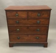 A 19th century mahogany chest of drawers.