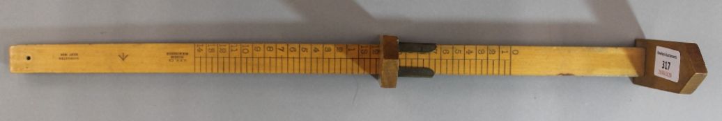 A War Department boxwood foot measure