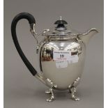 A silver water jug, Sheffield 1939,