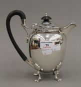 A silver water jug, Sheffield 1939,