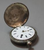 A 19th century silver cased full hunter pocket watch by Wm Kirk of Stowmarket,