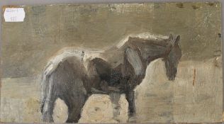 Circle of SIR ALFRED JAMES MUNNINGS (1878-1959) British, Horse Sketch, oil on board, unframed.