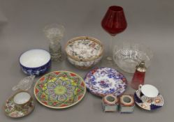 A small quantity of glass ware and decorative ceramics