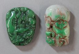Two jade pendants