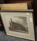 A quantity of various 19th century framed prints