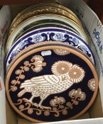 A quantity of decorative porcelain plates,
