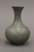 A Chinese porcelain small vase, with all over celadon glaze. 10.