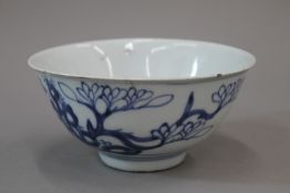 A 19th century Chinese blue and white bowl