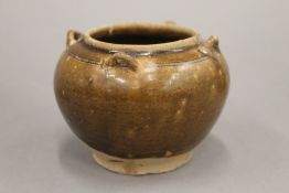 A Chinese Song type vase, with brown glaze. 7.