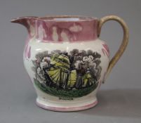 A small 19th century Sunderland lustre porcelain jug