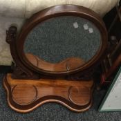 A Victorian mahogany framed dressing mirror