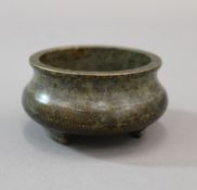 A small Chinese bronze censer