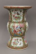 A 19th century Canton famille rose Gu vase