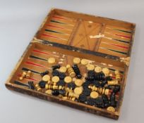 A Victorian leather mounted parlour games compendium,