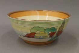 A Clarice Cliff Bizarre pottery bowl