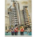ALFRED DANIELS (1938-2015) British, The Buskers of Lloyds, limited edition print,