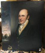 HENRY JOHNSON (19th century) British, Portrait of a Gentleman, oil on canvas, inscribed to verso,