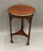 A reproduction Chippendale style side table