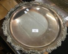 A silver plated salver