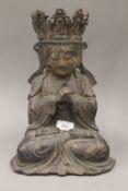 A large cast model of a deity