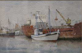 STUART BECK (1903-2000) British, Poole Harbour, watercolour, signed, framed and glazed,