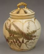 A Royal Worcester blush ivory pot pouri pot