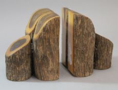 A pair of Australian Crown Mulga Australian wood bookends,