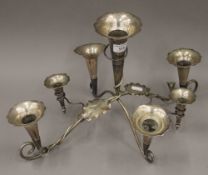 A silver plated centre piece/epergne