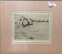 SIR FRANK SHORT (1857-1945) British, Riverside Buildings, limited edition etching,