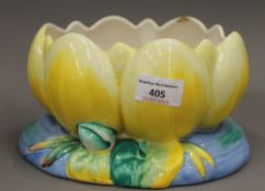 A Clarice Cliff for Newport pottery waterlily vase