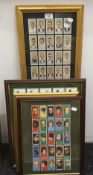 Player's Cigarette Cards, framed - Cricketers 1934, Boxing Greats, etc.