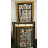 Player's Cigarette Cards, framed - Cricketers 1934, Boxing Greats, etc.