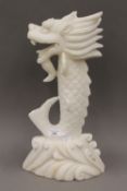 A marble model of a dragon