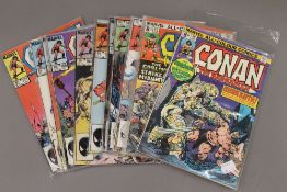 MARVEL COMICS, Conan The Barbarian, sixteen volumes comprising: 46 Jan, 47 Feb, 72 Mar, 122 May,