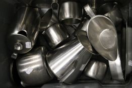 A quantity of vintage stainless steel tableware