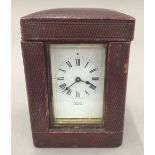 A late 18th/early 19th century cased carriage clock