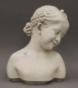A bust modelled as a young girl