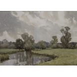 WILLIAM BARNES (born 1916) British, Boatyard, watercolour, signed, framed and glazed.