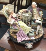 A Continental porcelain figural group