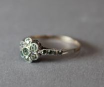 A 9 ct gold and silver dress ring (1.